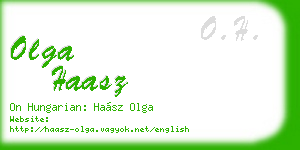 olga haasz business card