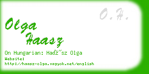 olga haasz business card